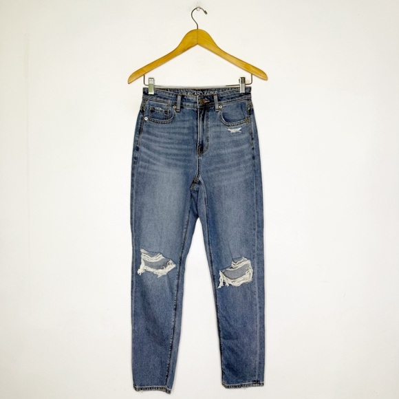 American Eagle Mom Jean High Rise Taper Straight Size 0 - Picture 1 of 8